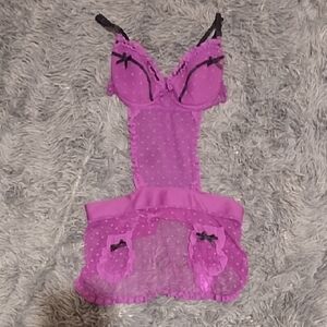 Chic Purple Sheer Chemise